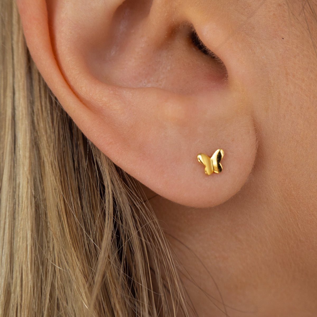 Mini Butterfly Studs Gold – JacqMaria Jewelry