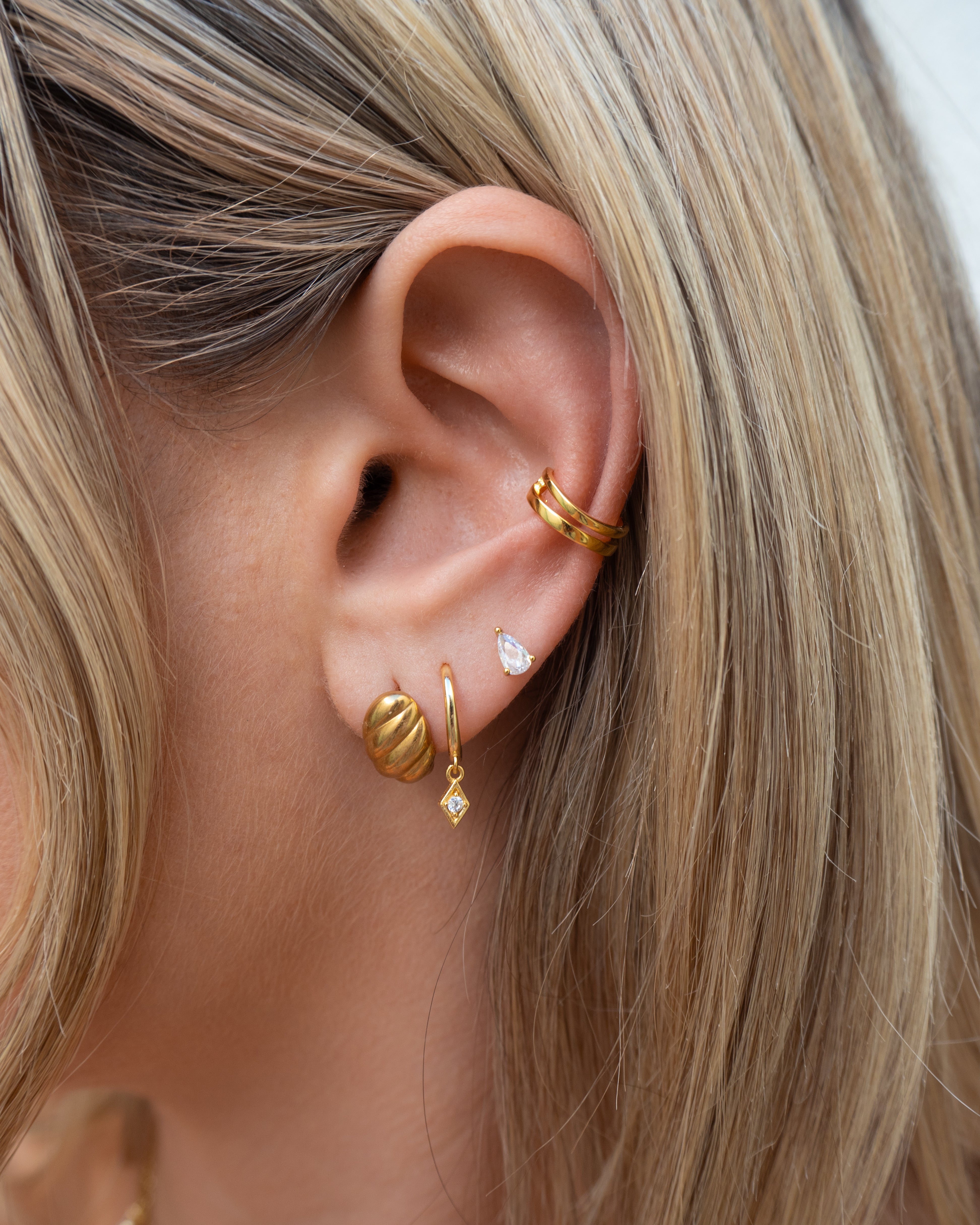 Rue Huggies | Gold – JacqMaria Jewelry