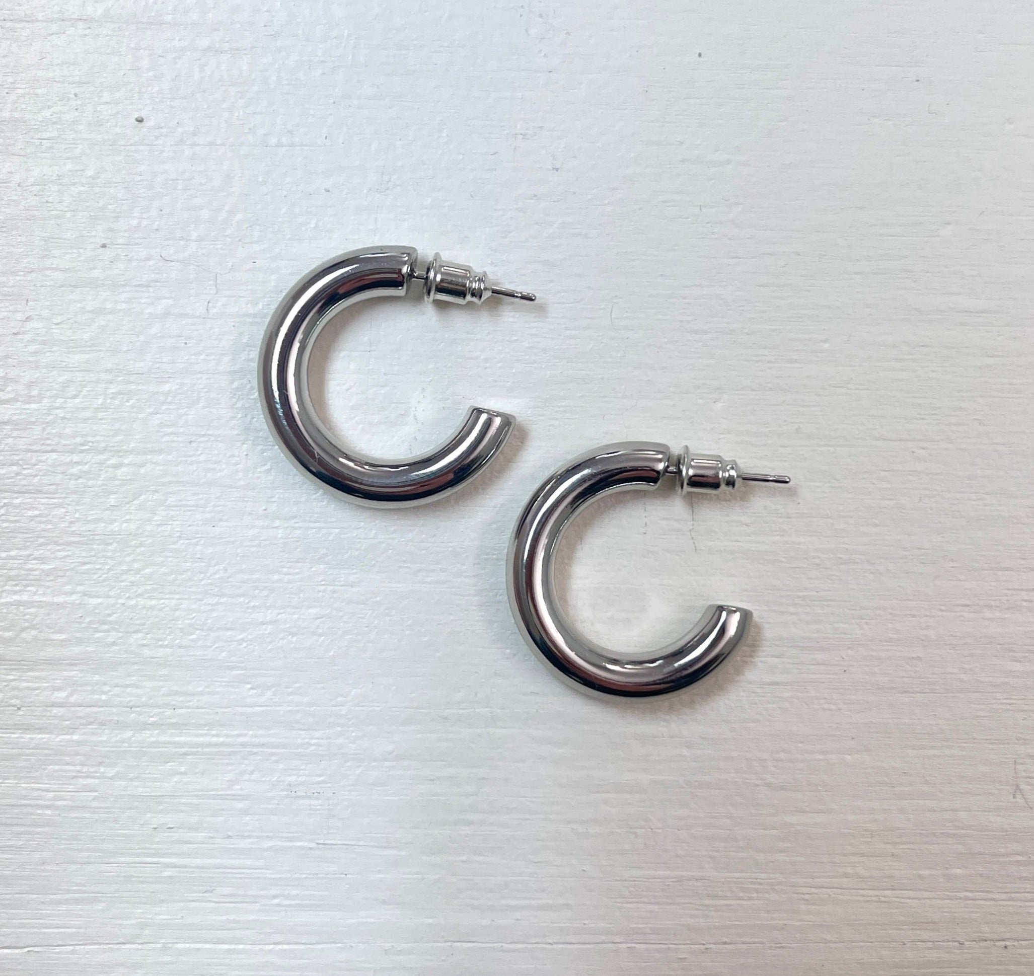 Chunky Silver Hoops | Small – JacqMaria Jewelry